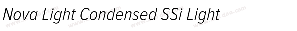 Nova Light Condensed SSi Light Condensed Italic字体转换